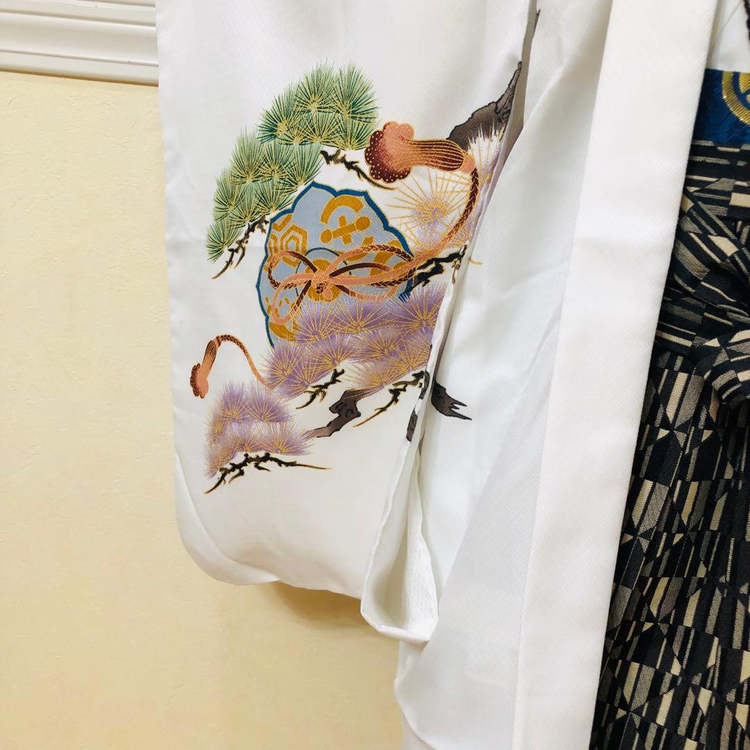 七五三　男の子‼️着物・羽織・袴⭐︎完全フルセット⭐︎鷹金彩煌びやか極めてる銘品