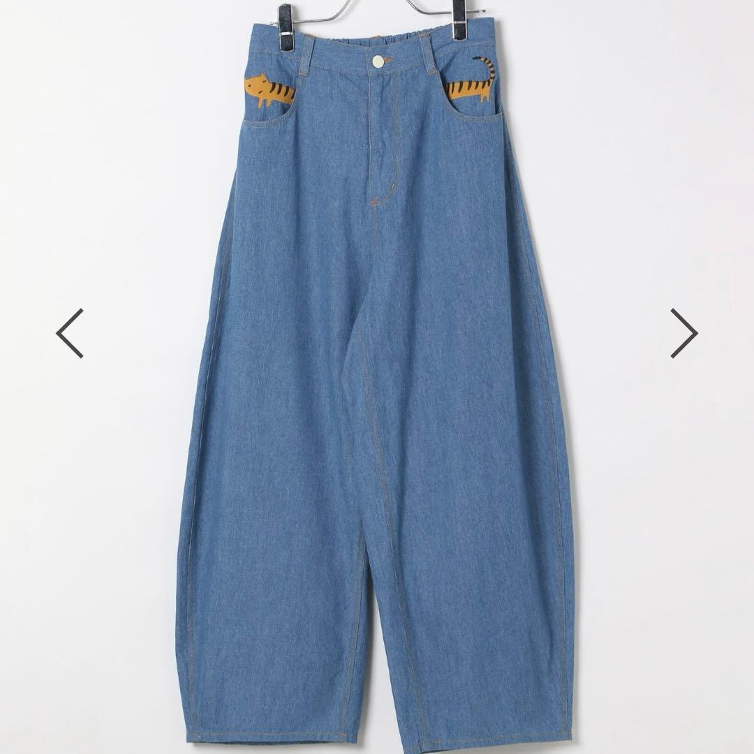 tsumori chisato（ツモリチサト）】コラボ 刺繍デニムパンツ