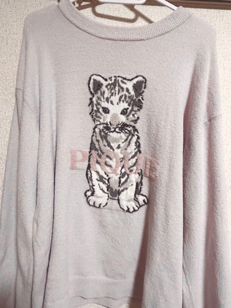 ジェラピケ ホワイトタイガー フリーススウェットセット