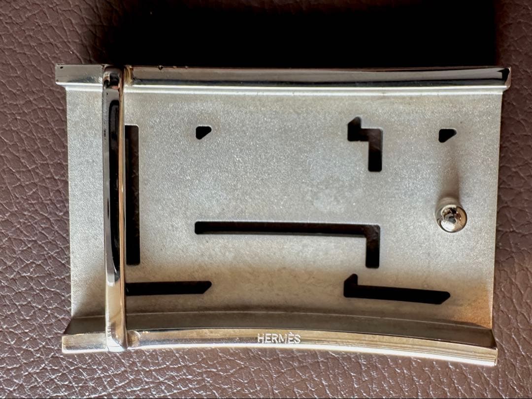 【極美品】エルメス ベルトバックル H・オ・カレ シルバー 単体