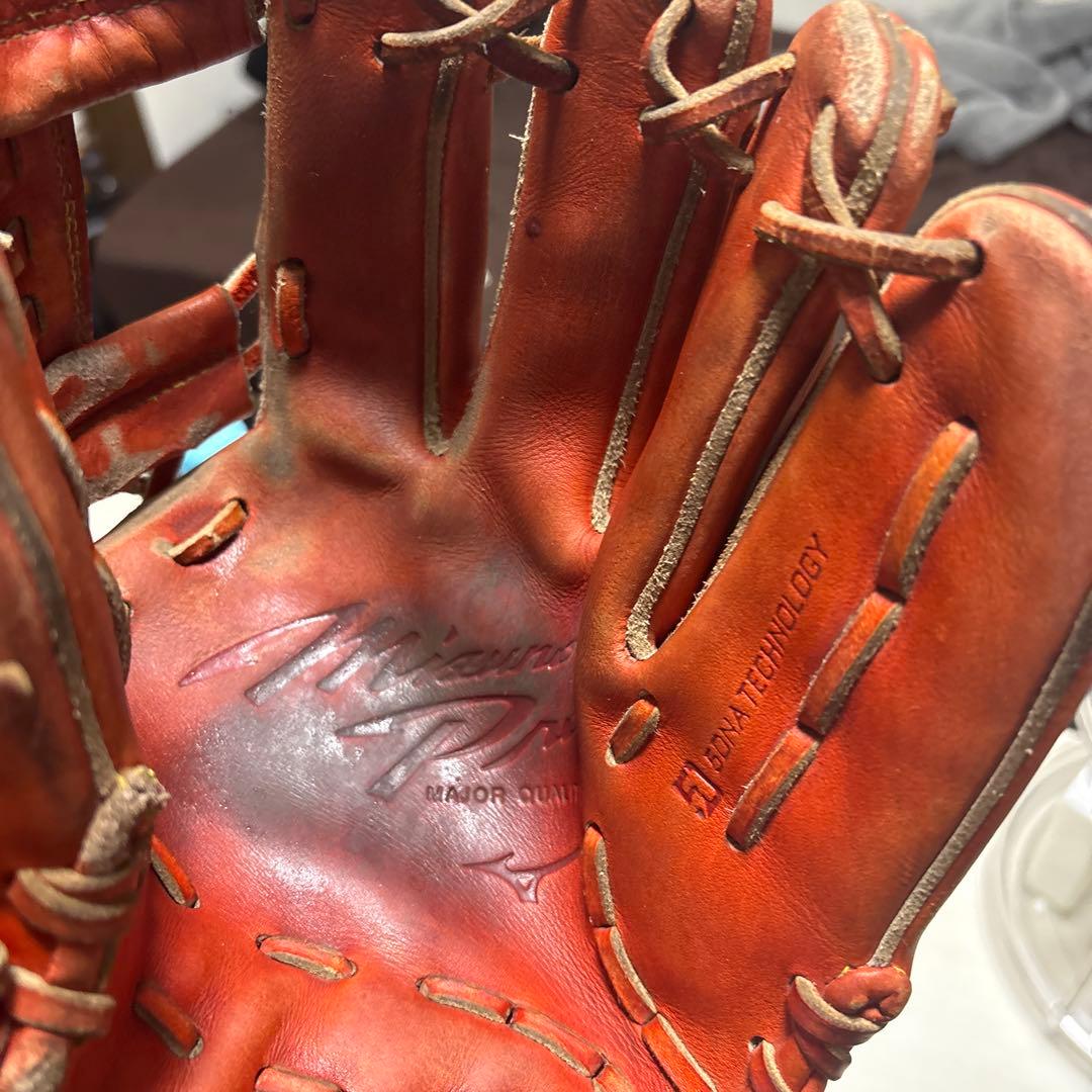 Mizuno Pro 硬式グローブ 内野手用オレンジ