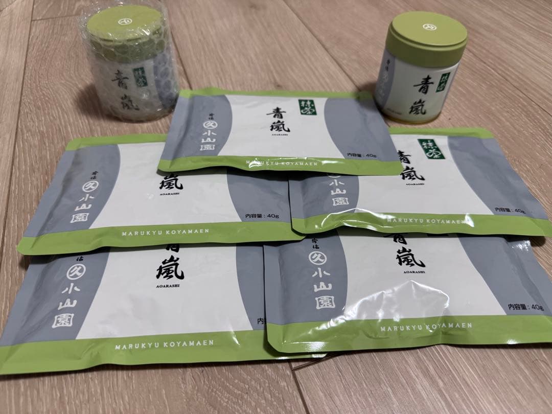 宇治 丸久小山園 抹茶 青嵐 40g x 2缶　青嵐40g x 5袋