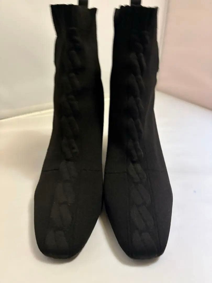 HERMES黒 ヴォルヴェールショートブーツ37ハーフ