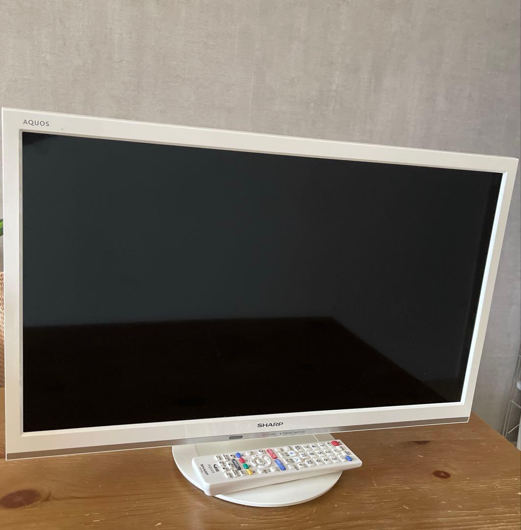 SHARP AQUOS 液晶カラーテレビ ホワイト