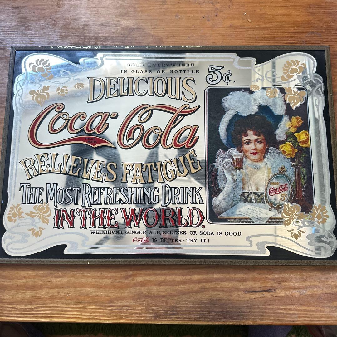 希少！70's 〜Coca-Cola アンティークパブミラー