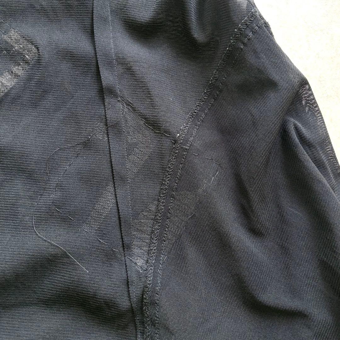 エイココンドウ パワーネット シアー パッチワーク ワンピース チュニック 変形