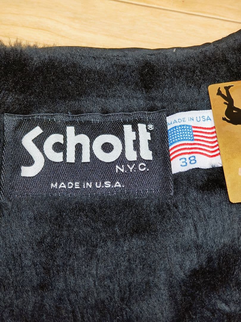 美品 Schott ショット ファーライニング ベスト ボアライナー バブアー