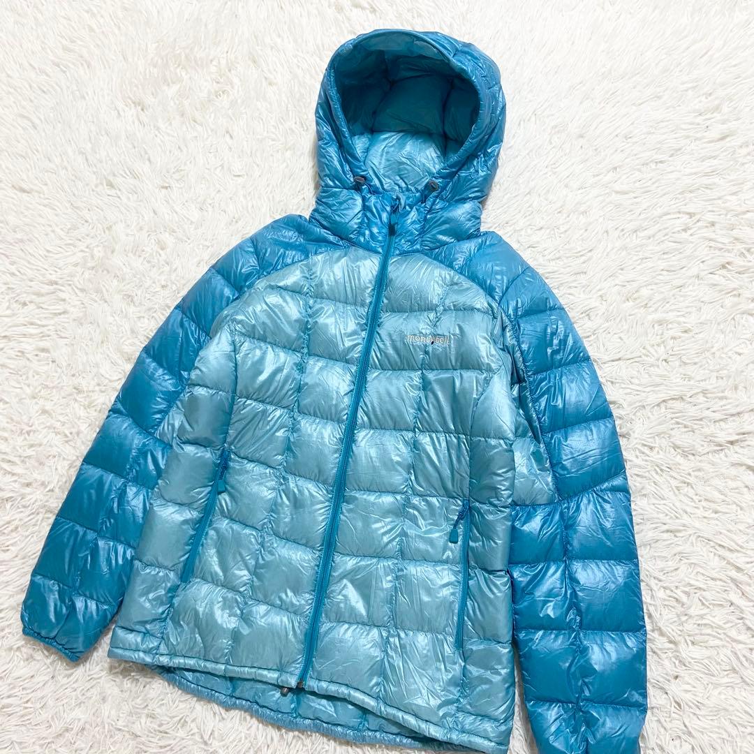 モンベル スペリオダウンパーカ ジャケット レディースM ブルー 水色