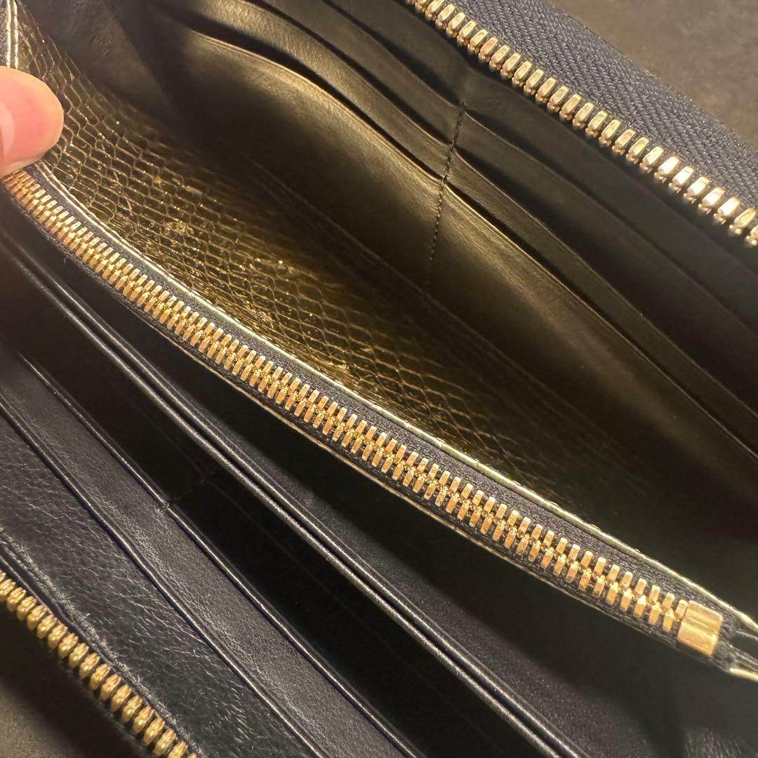 池田工芸 ポロサス スモールクロコダイル 長財布 1枚革