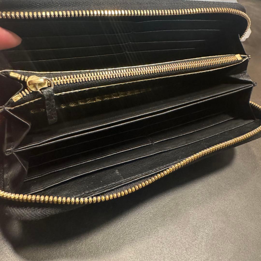 池田工芸 ポロサス スモールクロコダイル 長財布 1枚革