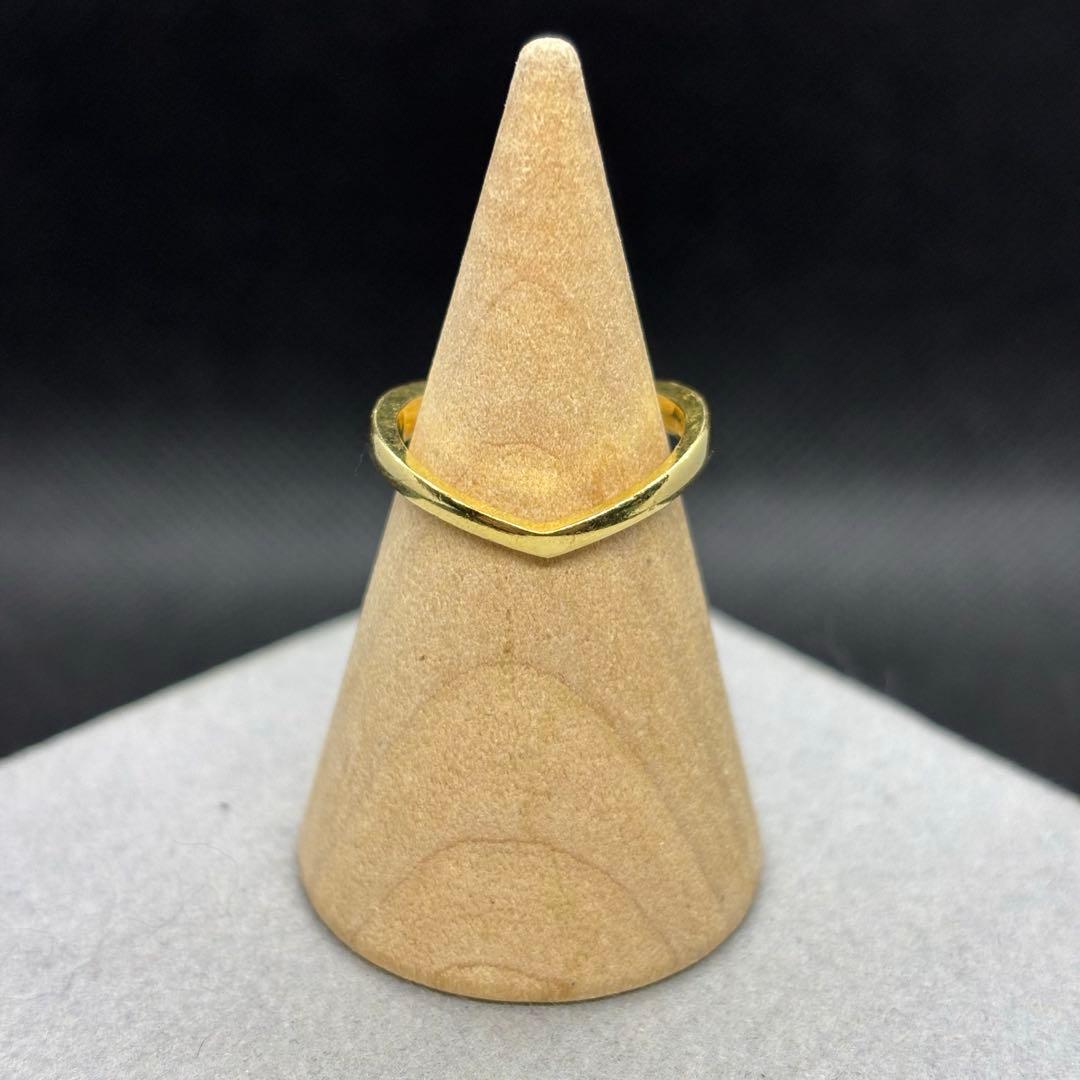 即決 Tiffany&Co. ティファニー Vバンドリング 指輪 750