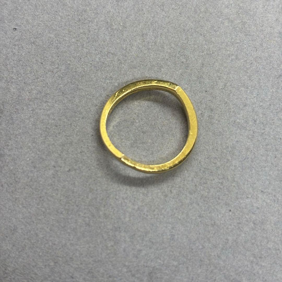 即決 Tiffany&Co. ティファニー Vバンドリング 指輪 750