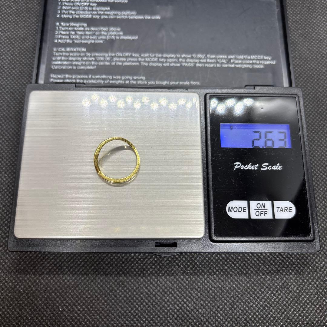 即決 Tiffany&Co. ティファニー Vバンドリング 指輪 750