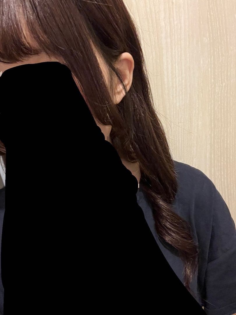 最終値下げ⟡.·100%人毛フルウィッグ 約50cm 前髪あり ダークブラウン