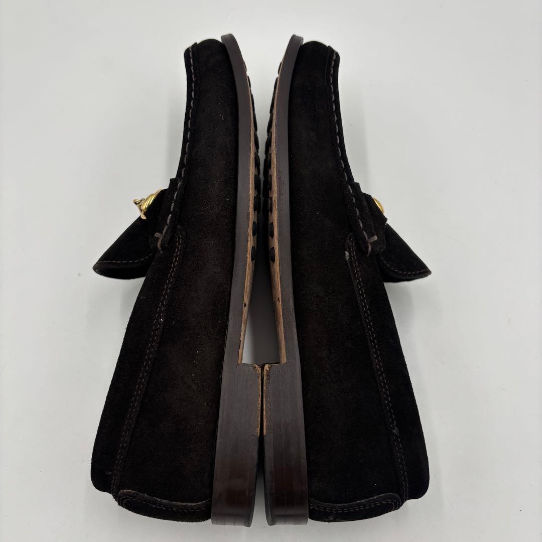 GUCCI グッチ ホースビット スエード ローファー ブラック 約24.5㎝