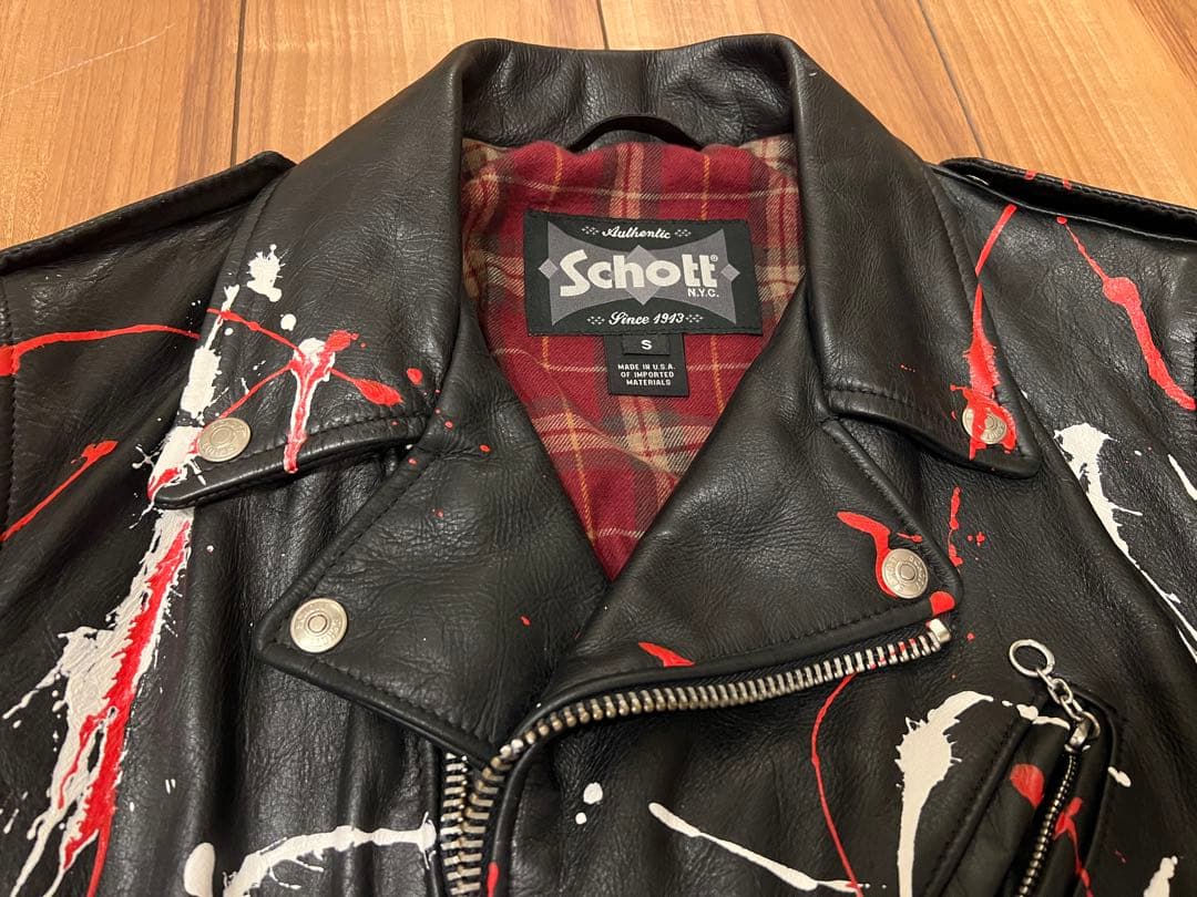 schott per21 626VN S レザーダブルライダースジャケット