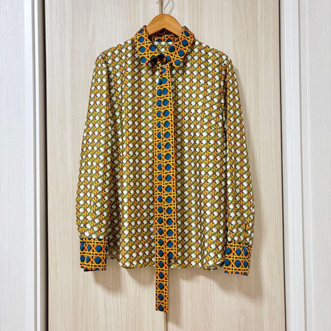 【新品未使用タグ付き】LOULOU WILLOUGHBYボウタイブラウスイエロー