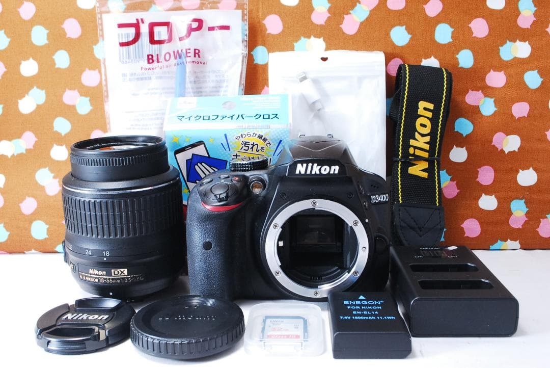 ✨初心者オススメ✨Bluetooth搭載✨Nikon D3400 レンズセット