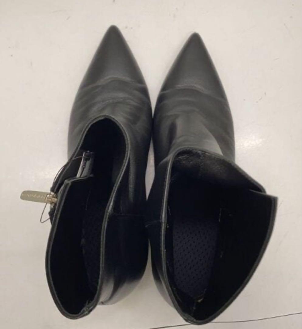 美品　セルジオロッシ　Sergio Rossi ブラック　レザー ブーツ ジップ