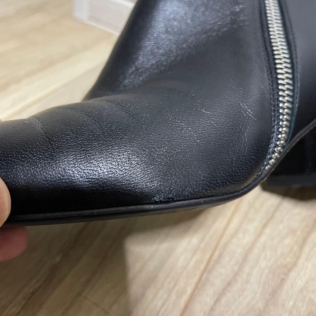 美品　セルジオロッシ　Sergio Rossi ブラック　レザー ブーツ ジップ