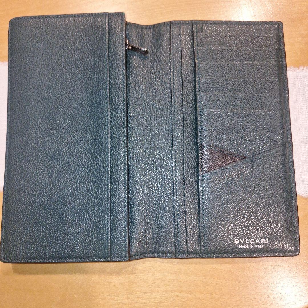 お*ん様 ☘️メリークリスマス☘️ BVLGARI レザー長財布 291156