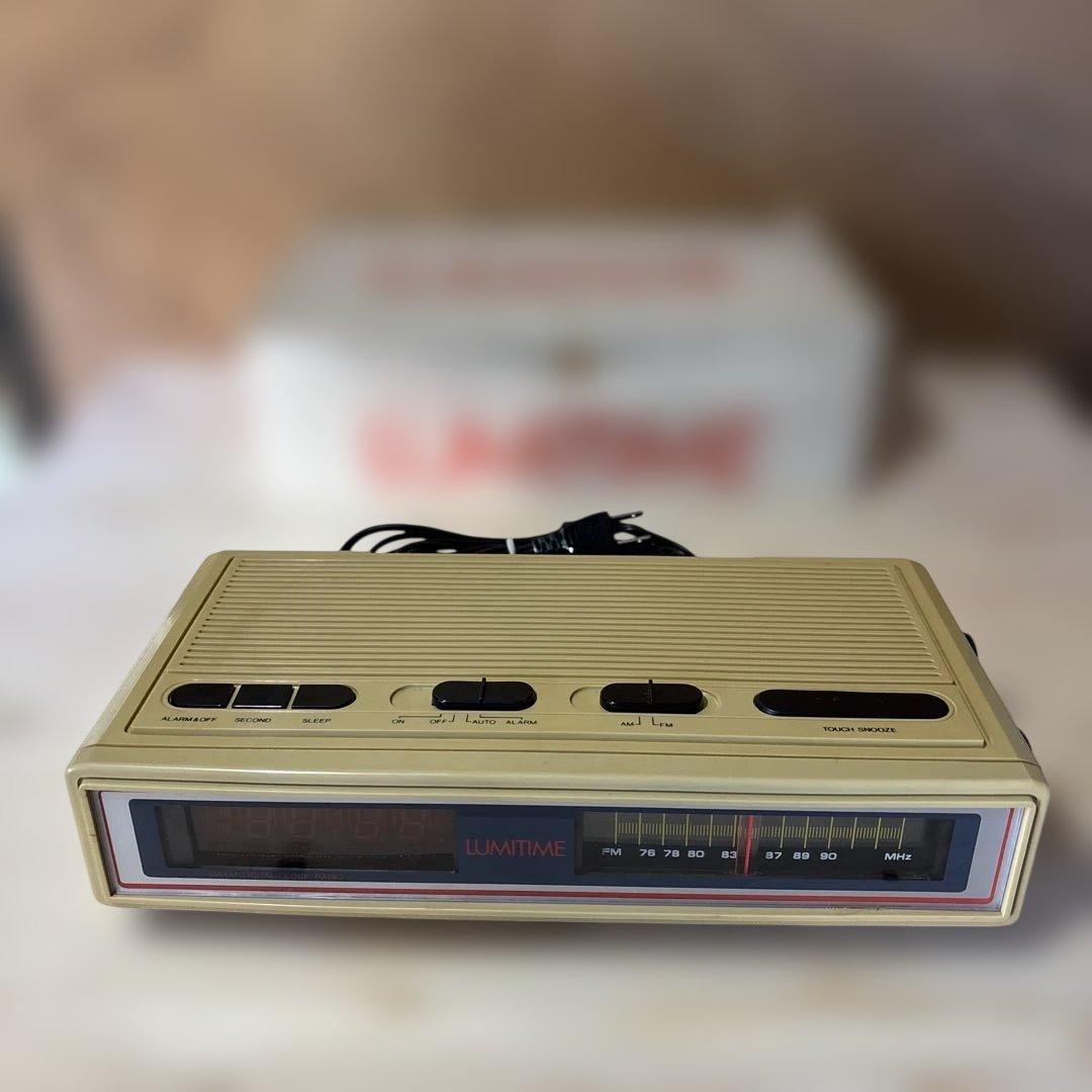 ルミタイム　デジタルクロックラジオ　時計　レトロ　田村電機製作所