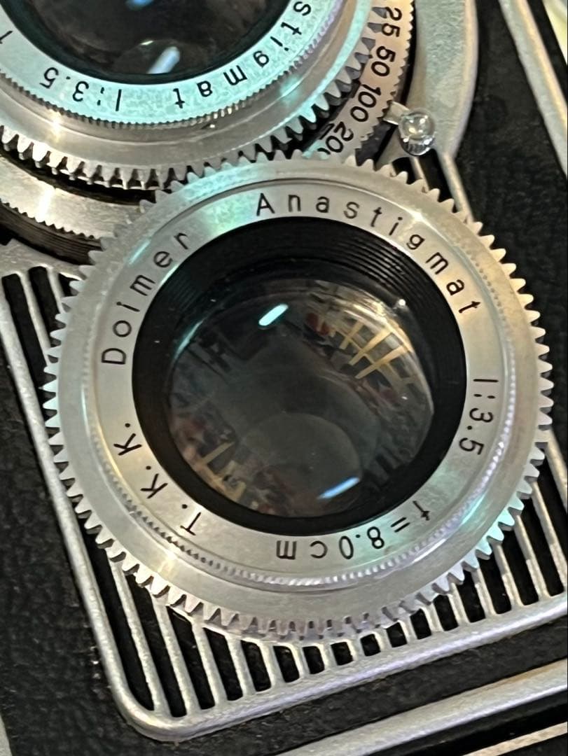 美品☆BEAUTYFLEX 二眼レフ★革ケース外箱付 レトロ装飾美