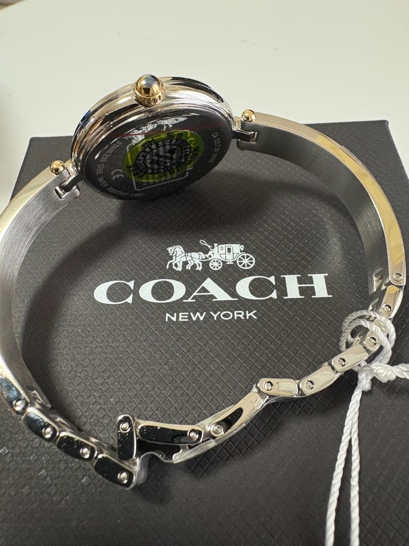 COACH アナログ時計 ストーン装飾付き