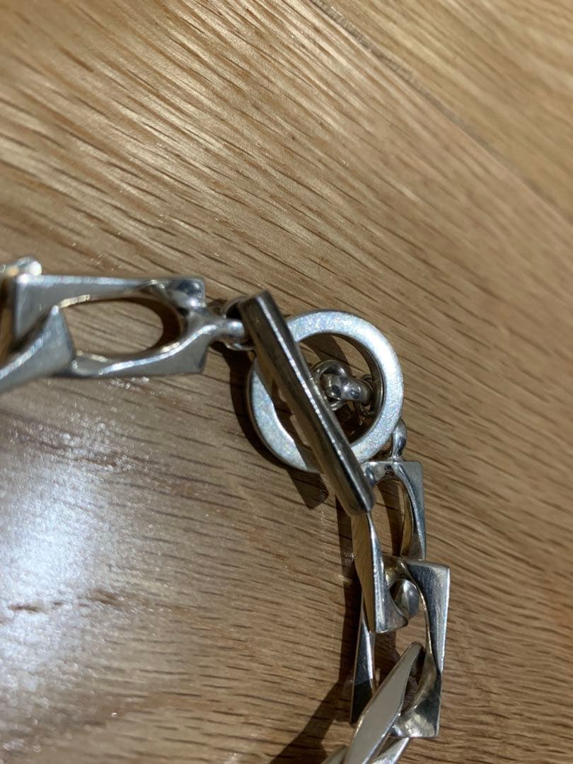 old gucci ヴィンテージ　シルバー925 ブレスレット　スクエア