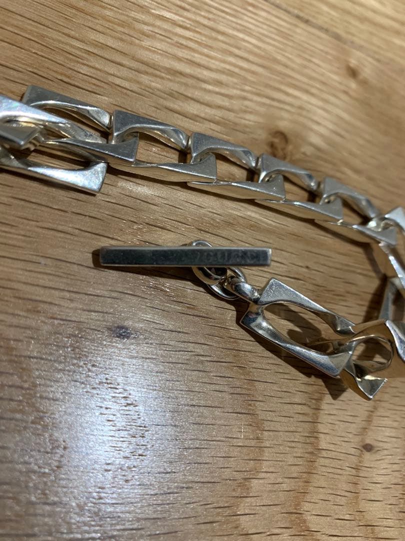 old gucci ヴィンテージ　シルバー925 ブレスレット　スクエア
