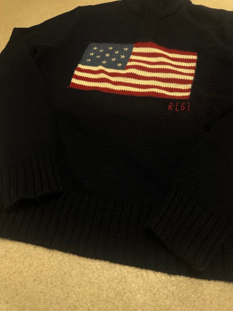 【希少】ラルフローレン 星条旗 ニット 木村拓哉着用　Ralph Lauren