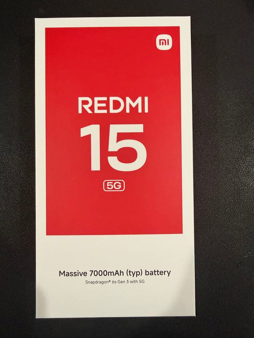[新品未開封] Xiaomi Redmi 15 5G ブラック SIMフリー