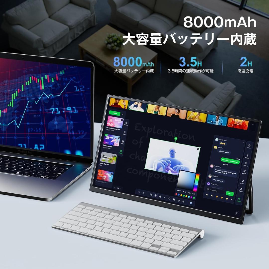 KEEPTIME ワイヤレスモバイルモニター 15.6インチ 1920*1080