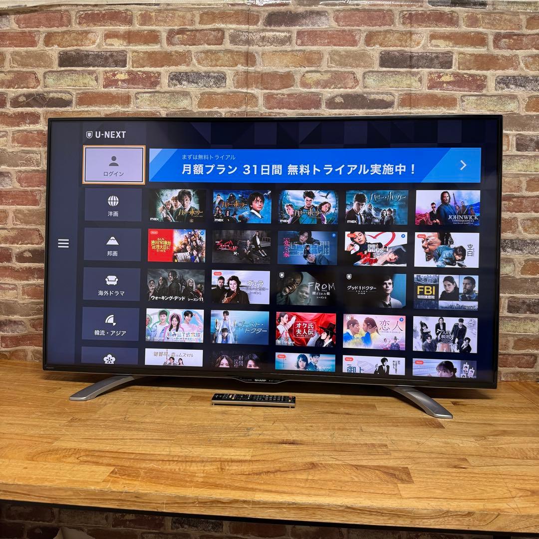 シャープ 50V型 4K 液晶テレビ AQUOS LC-50U30 動画アプリ○