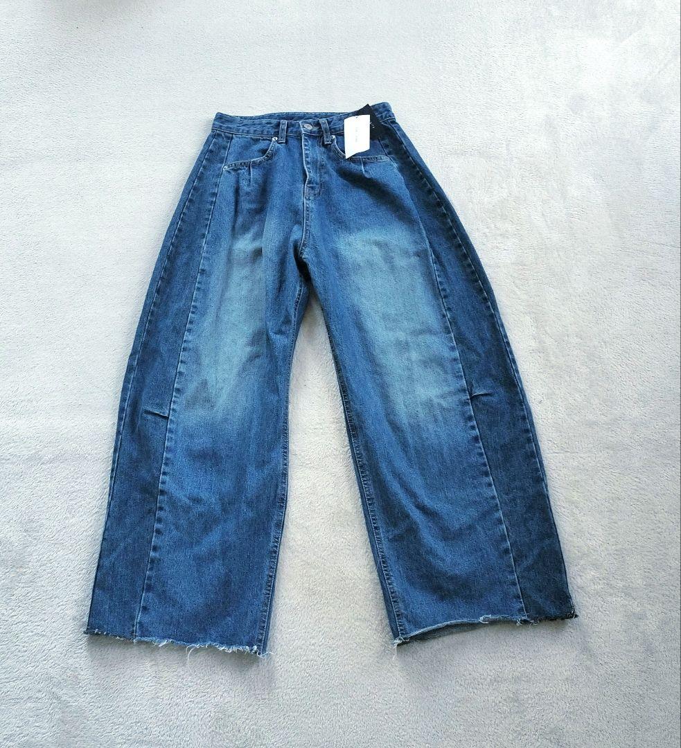 新品未使用タグ付きCANALJEANdiggity切替カットオフデニムパンツS