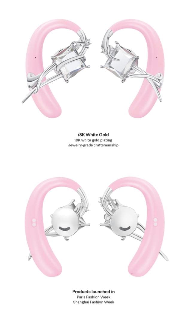 OF HUNGER 骨伝導イヤホン ピンク