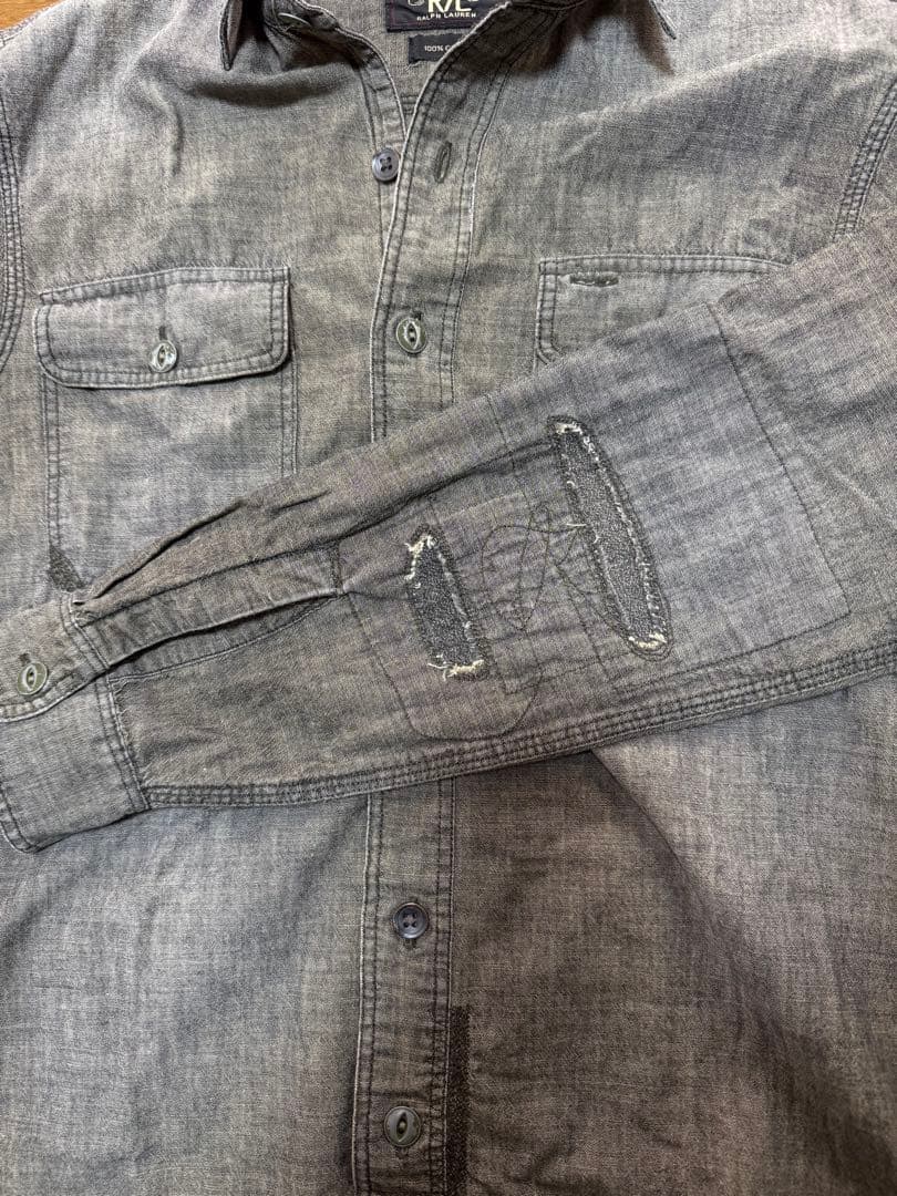 RRLビンテージ加工シャンブレーシャツ