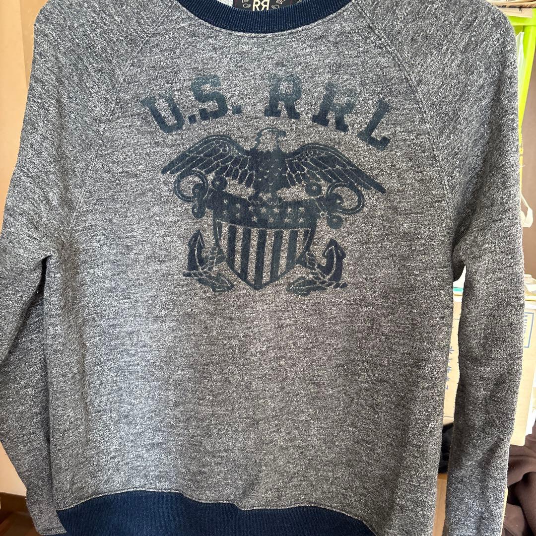RRL ダブルアールエル グレー ラグランスリーブ スウェット