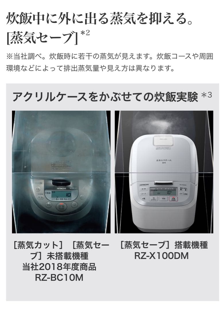 HITACHI 炊飯器 M ホワイト 2023年