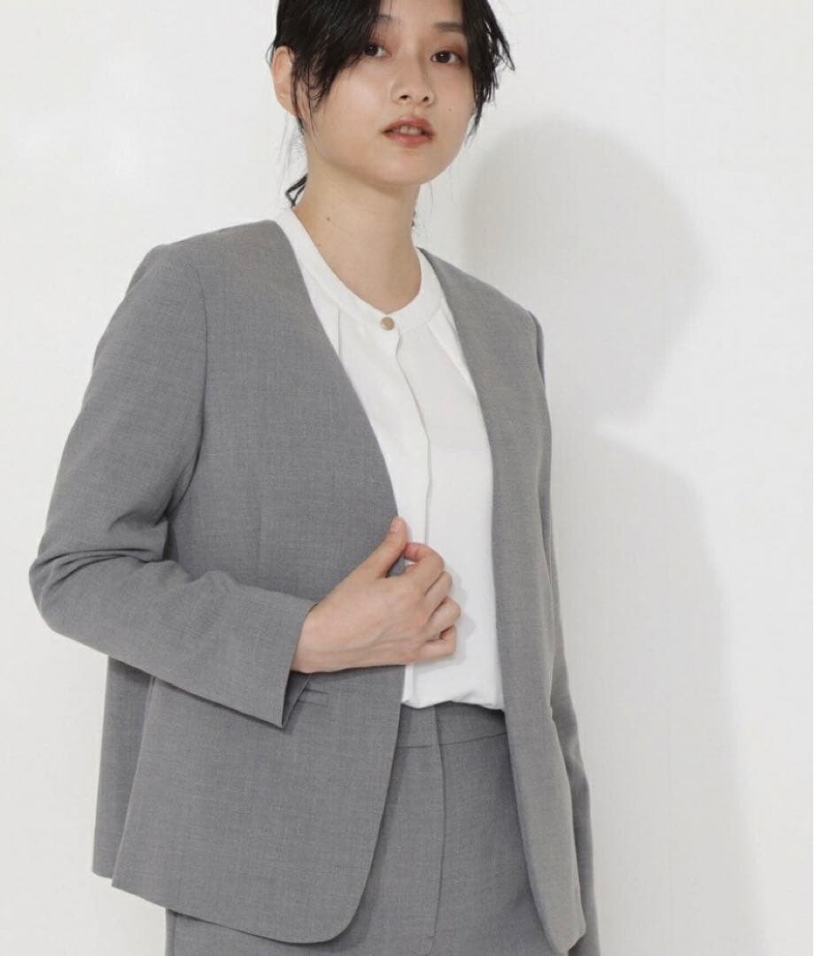 ナチュラルビューティベーシック ノーカラー セットアップ パンツ