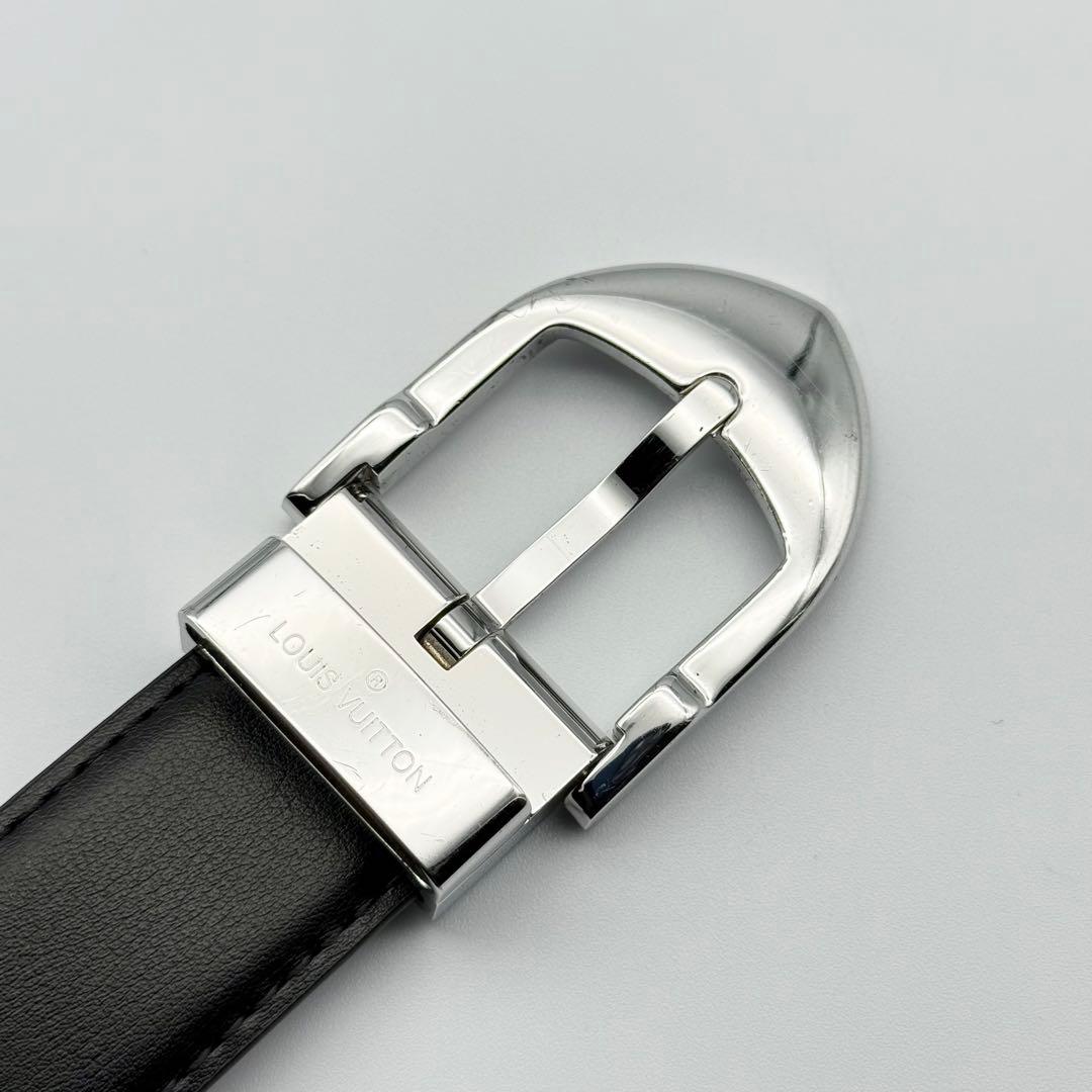 ✨良品✨ルイヴィトン タイガ サンチュール ベルト シルバー金具 ビジネス 本革