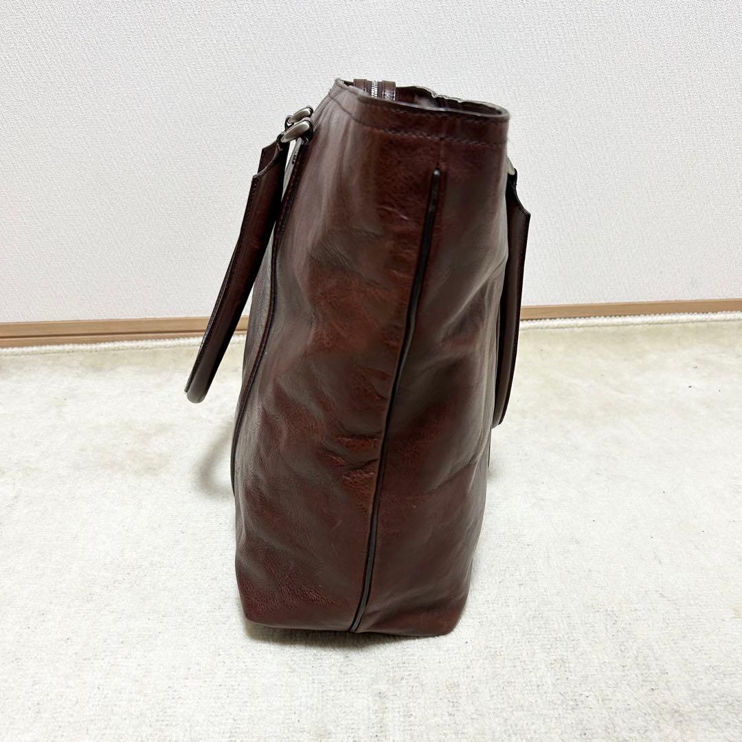 美品　ココマイスター　ビジネストートバッグ　マットーネ　ガブリエル　チョコ　A4