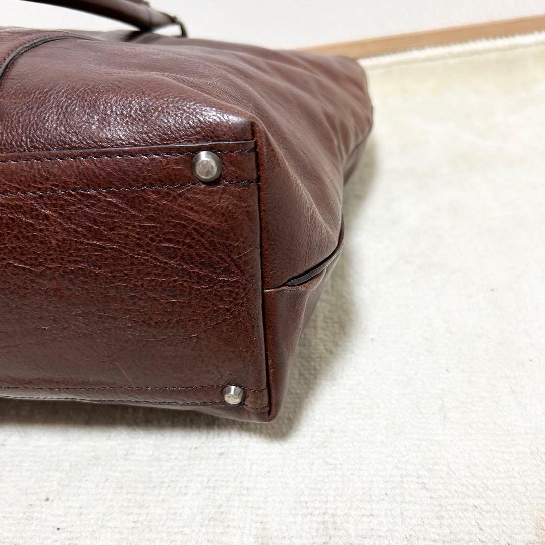 美品　ココマイスター　ビジネストートバッグ　マットーネ　ガブリエル　チョコ　A4