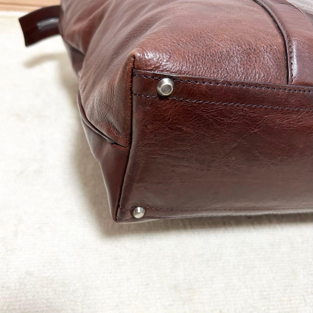 美品　ココマイスター　ビジネストートバッグ　マットーネ　ガブリエル　チョコ　A4