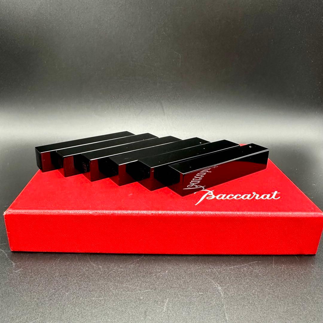 Baccarat 　バカラ　カトラリーレスト　ブラッククリスタル　箸置き　6本