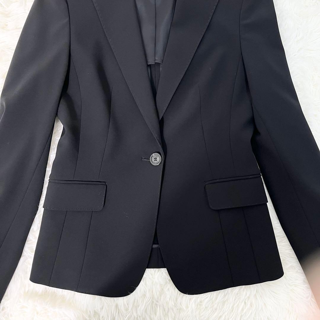 ししまる23区 パンツスーツ テーラードジャケット 裾フレア ブラック S