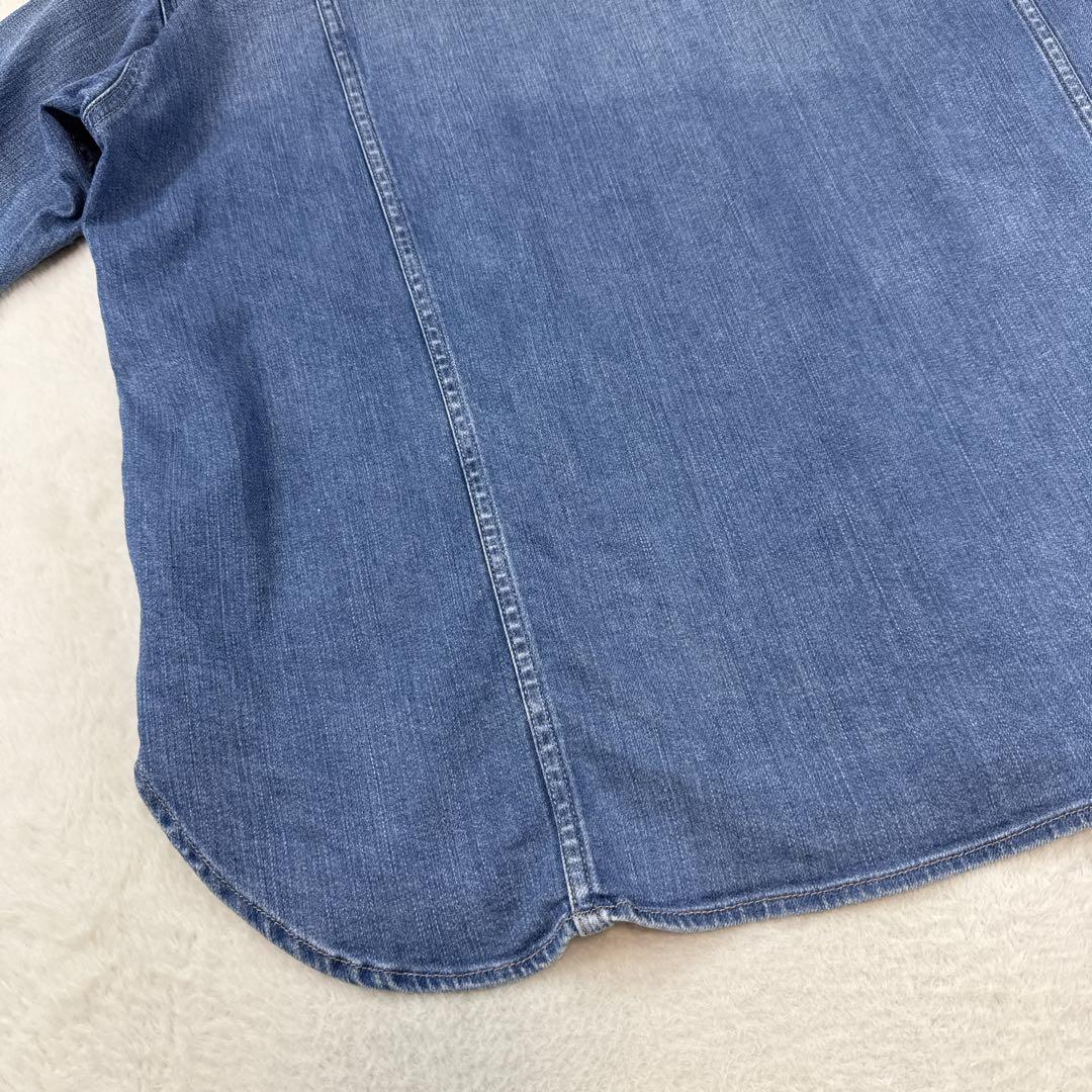 ヘルシーデニム　Almond　ビッグデニムシャツ　オーバーサイズ　ブルー