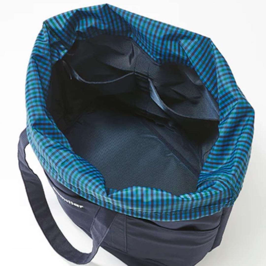 【極美品✨】familiar マザーズバッグ 青チェック【現行品】