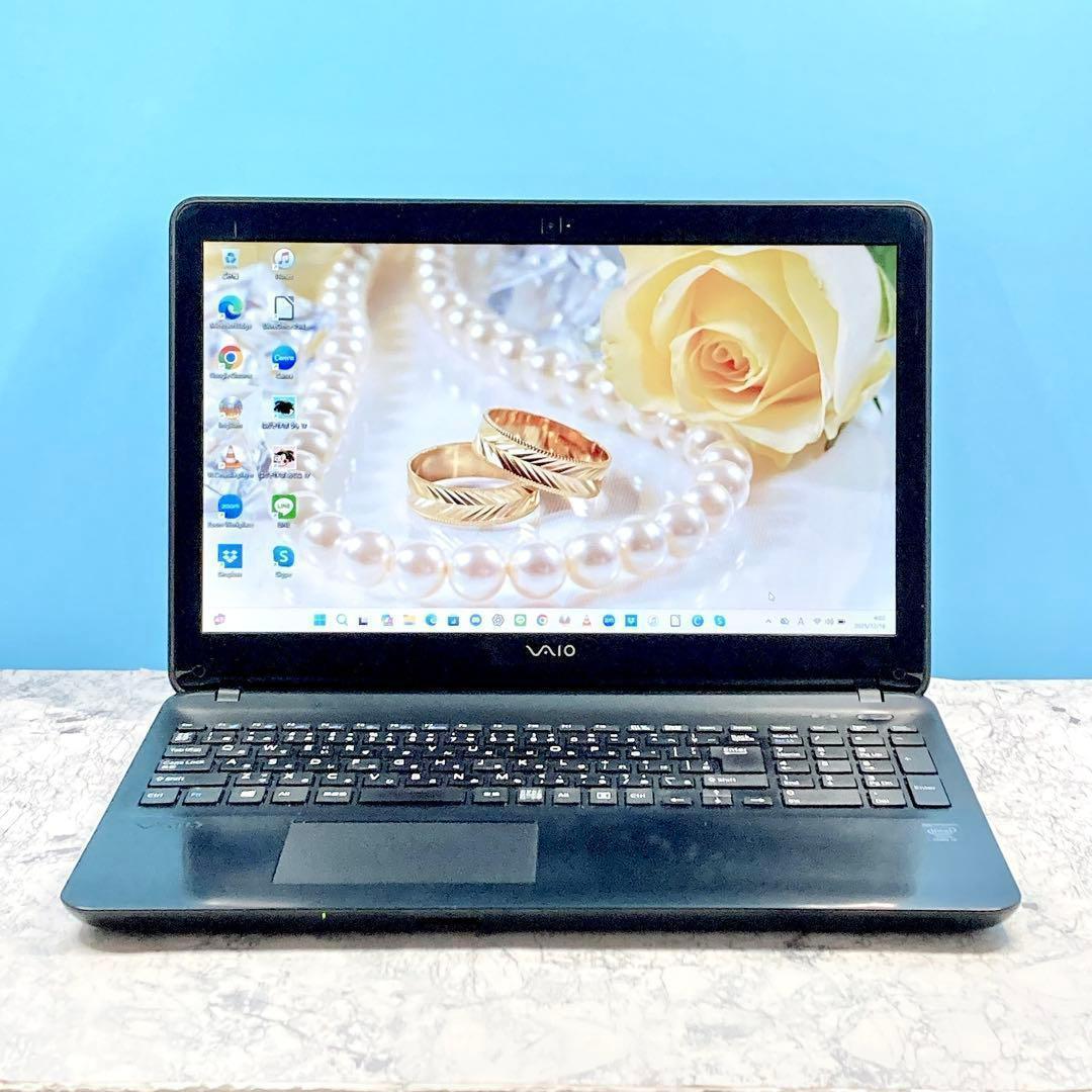 初心者オススメ✨Win11✨カメラ✨オフィス✨設定済バイオブラックノートパソコン