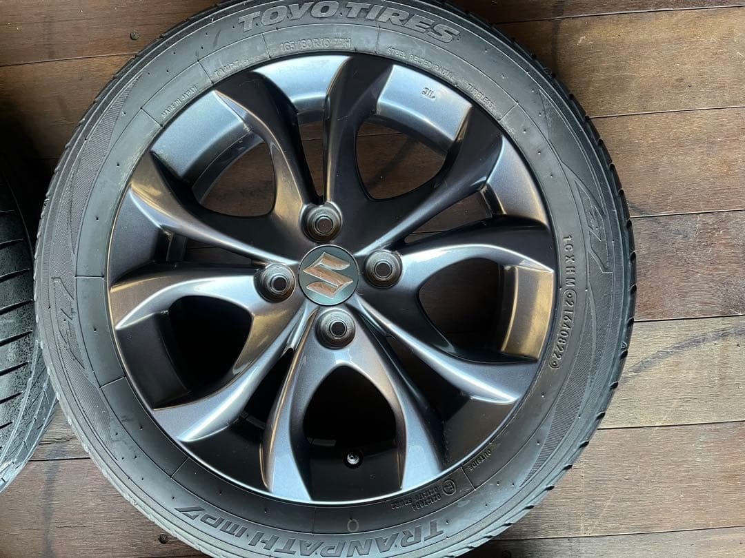 タイヤ付きホイール4本セット　SUZUKI 165/60R15 15✖︎4.5JJ
